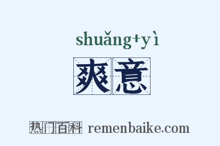 爽意是什么意思的图片
